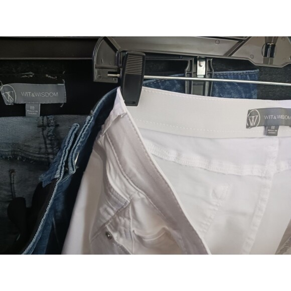 Wit & Wisdom Absolution White Denim‎ shorts & Blue Denim Shorts Lot Of 2 NWT 18 - Picture 6 of 10